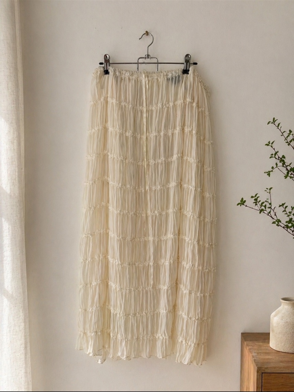 Dreamy Sheer Ruffle Maxi Skirt